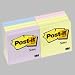 Post-it(R) Recycled Paper Notes, 3in. x 3in., Carnation, Pack of 12