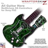 Abstract 01 Green Skin by WraptorSkinz TM fits All Sony PS2 Guitar Hero SG Guitar Controllers (GUITAR NOT INCLUDED)