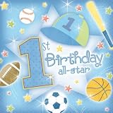 “1st Birthday Boy All Star Party Napkins, pk36″: baby bags for boys