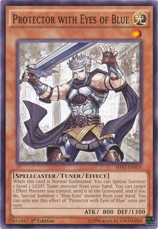 Yu-Gi-Oh! - Protector with Eyes of Blue (SHVI-EN019) - Shining Victories - 1st Edition - Common