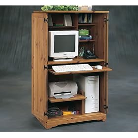 Spiced Pine Computer Armoire by Homevisions