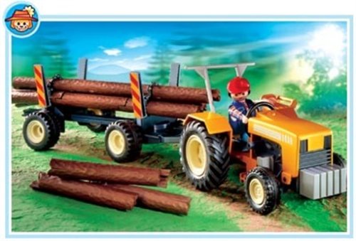Childrens Toyshop  Toys : Playmobil - Logger's Tractor 4209