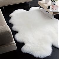 Genuine Sheepskin Rug Four Pelt Natural White 4x6 NEW