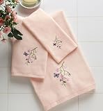 Cherry Blossom & Butterflies Pink 3Pc Towel Set By Collections Etc