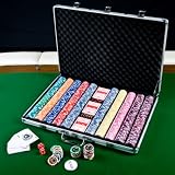 TEXAS CASINO POKER CHIPS 1000 PIECE PCS SET 13.5g CLAY [Toy]