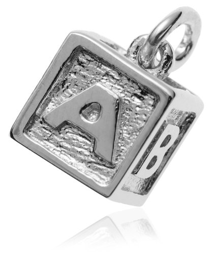 Sterling Silver Baby Block Charm