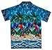 Funky Hawaiian Shirt, Parrot, Turkis, XL Turquoise