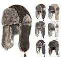 BRUBAKER Fliegerm�tze / Pilotenm�tze mit Webpelz gef�tterte Polarm�tze in 7 Saison Farben - NEU - Unisex - Einheitsgr��e