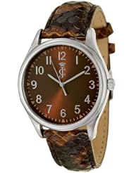 Juicy Couture Womens 1900946 Darby Python Embossed Leather Strap Watch