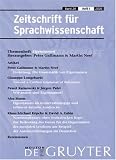 Zeitschrift fuer Sprachwissenschaft