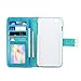 iPhone 6S Plus Case/iPhone 6 Plus Case, IZENGATE [Classic Series] Wallet Case Premium PU Leather Flip Cover Folio with Stand for Apple iPhone 6 Plus/Apple iPhone 6S Plus (Turquoise Blue)