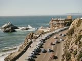 World Famous Cliff House Restaurant as Seen from Sutro Heights Premium Photographic Poster Print by Joseph Baylor Roberts, 24x18
