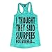 She Squats Clothing Slurpees Not Burpees Burnout Gym Tank Top