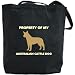 Canvas Tote Bag Black  Property Of My Australian Cattle Dog  Dog
