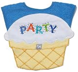 Frenchie Party Time Bib, Blue