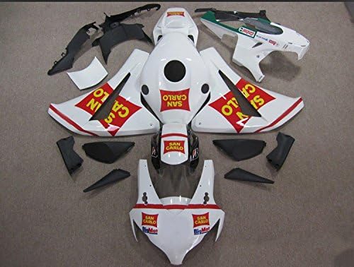 QUY Motorcycle Compression Mold Bodywork Fairings Kit ABS Plastic Painted with white san carlo for Honda CBR 1000 (2008-2011)