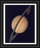 Framed Print of Full view of Saturn and her rings, 1980. from Heritage-Images