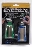 Ampro K60175 Metrix 25-Piece SAE/Metric Hex, Star and Screwdriver Set