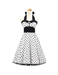 Vintage Polka Dot Print Cocktail Cotton Bandage Dress/Evening Dress/Wedding Party Dress 