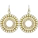 1 7/8" Lightweight Filigree Sun Earrings In Gold
