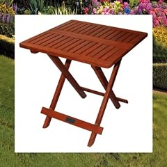 BELARDO MINOA Beistelltisch Holz Kaffeetisch Klapptisch 50x50cm Eukalyptus FSC Tisch klappbar