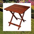 BELARDO MINOA Beistelltisch Holz Kaffeetisch Klapptisch 50x50cm Eukalyptus FSC Tisch klappbar
