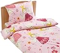 Kinzler Q-17228/10 Baumwoll Kinderbettwäsche Prinzessin Kissen 40 x 60 cm + Bettbezug 100 x 135 cm, rosa
