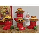Chili Pepper 4pc Deluxe Canister Set