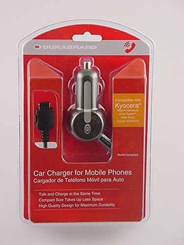 Durabrand Car Charger for Kyocera KX5, KX18, Slider, Remix, Jet, Angel, KX5-BT, K323, K322, K325/K312