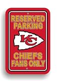 NFL Kansas City Chiefs Plastic Parking Sign