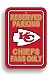 NFL Kansas City Chiefs Plastic Parking Sign