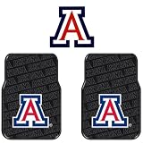 UA University of Arizona Wildcats Car Truck SUV Front Seat Rubber Floor Mats - 2PC