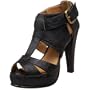 Miss Me Women's Frances-1 Open Toe  Pump,Black,7.5 M US