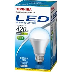 TOSHIBA E-CORE(イー・コア) LED電球(密閉器具対応・フィンレス構造・E26口金・一般電球形・白熱電球30W相当・420ルーメン・昼白色) LDA6N/3