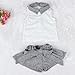 FEITONG Girls Sleeveless T-shirt Shorts Set Clothes Suit