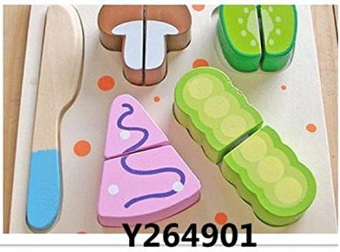Wooden Dessert Fruit Vegetable Food Kitchen Cutting Toy for Baby Kids Children Cozinha Brinquedo Kitchen Accessories Play (No. 901)