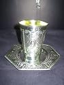 Sterling Silver Wine Goblet with Tray