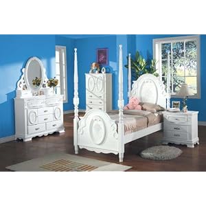 New 4pcs Youth Kid Full Girl Bedroom Set, #A1657T