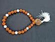Good Luck and Balance the Emotions - Rudraksh Moonstone Hand Mala Bracelet with 27+1 Bead