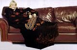 Baltimore Orioles Comfy Throw Blanket With Sleeves - Smoke Design
