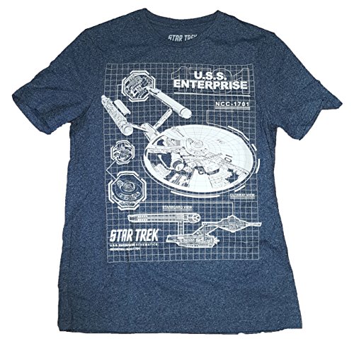 Star Trek USS Enterprise Diagram Blueprint Graphic T-Shirt