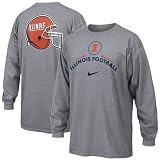 Nike Illinois Fighting Illini Ash 2008 Practice Long Sleeve T-shirt