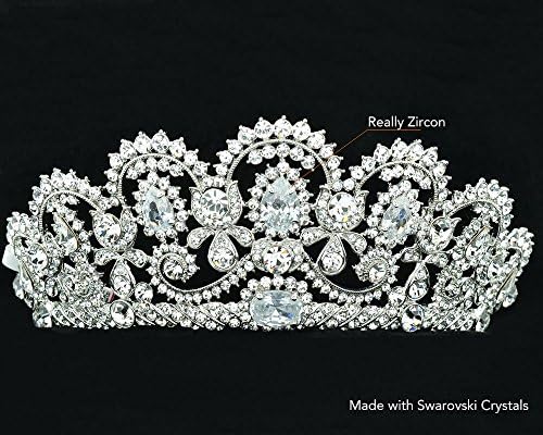 Excellent Swarovski Crystals Flower Tiara Crown Headbands for Bridal Wedding
