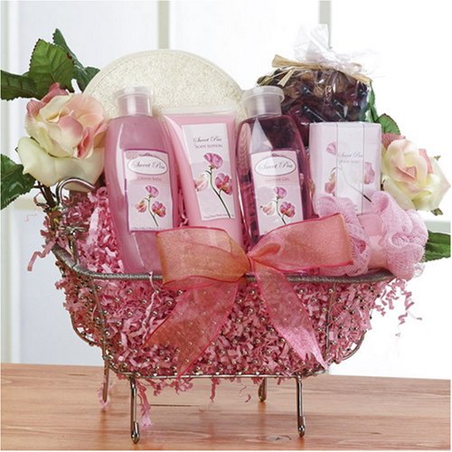 Pretty In Pink Aromatherapy Spa Set Bath and Body Gift Basket by ArtofAppreciation.com