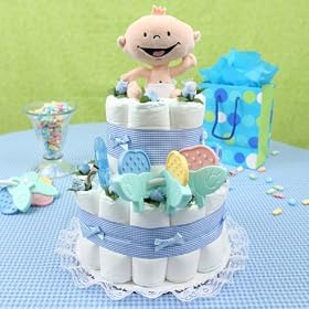 Diaper Cake - Two Tier (Blue)