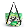ILEA - [Lime Pemier] 100% Cotton Eco Canvas Shoulder Tote Bag / Shopper Bag / Multiple Pockets