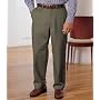 Wrinkle-Resistant Cotton Twill Plain Front Pants