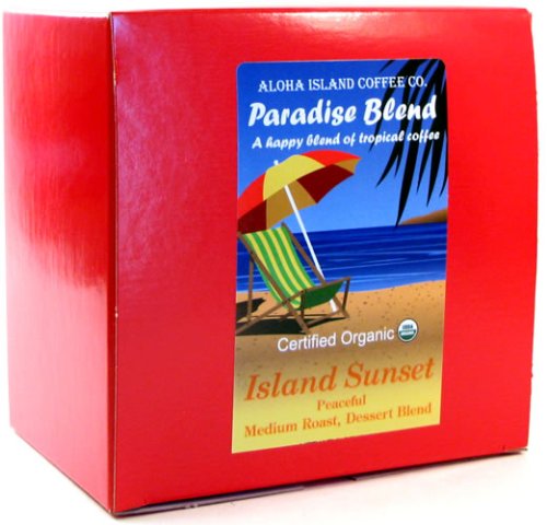 USDA Certified Organic Coffee Pods - 'Island Sunset' Medium Roast; 18 Pods - Exclusively... by Aloha Island Coffee Company