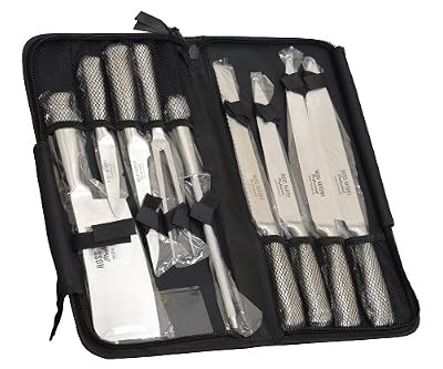 Ross Henery Professional Lot de couteaux de chef Eclipse, de Ross Henery Professional, 9 pièces, en acier inoxydable de grande qualité, avec étui de transport