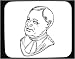 Mouse Pad with man, black and white, general, portrait, Pennsylvania, chief, officer, Philadelphia, bust, face